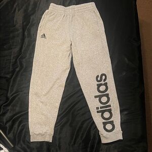 Adidas Kids Heather Gray Joggers